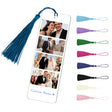 Personalized Bookmark with Photo and Text Custom Photo Acrylic Bookmark with Tassel Book Marks for Reading Gift for Women Men Readers Kids Book Lover Teacher Classmate Christmas Father's Day