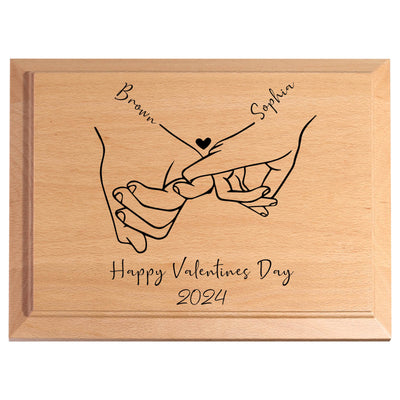 Placa de madera personalizada, Decoración de pared de madera para San Valentín