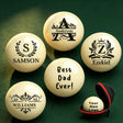 Personalized Billiards Cue Ball with Pouch
