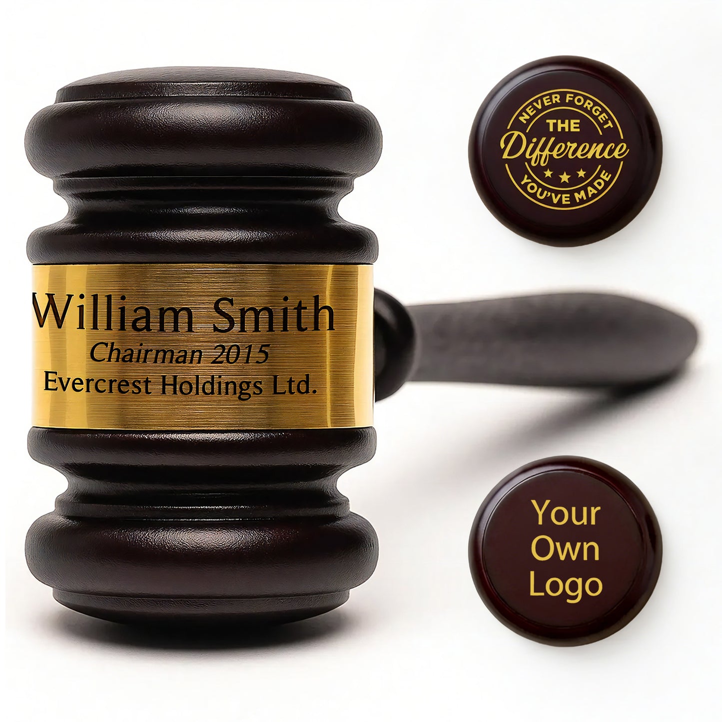 Personalized Judge Gavel and Sound Block Set