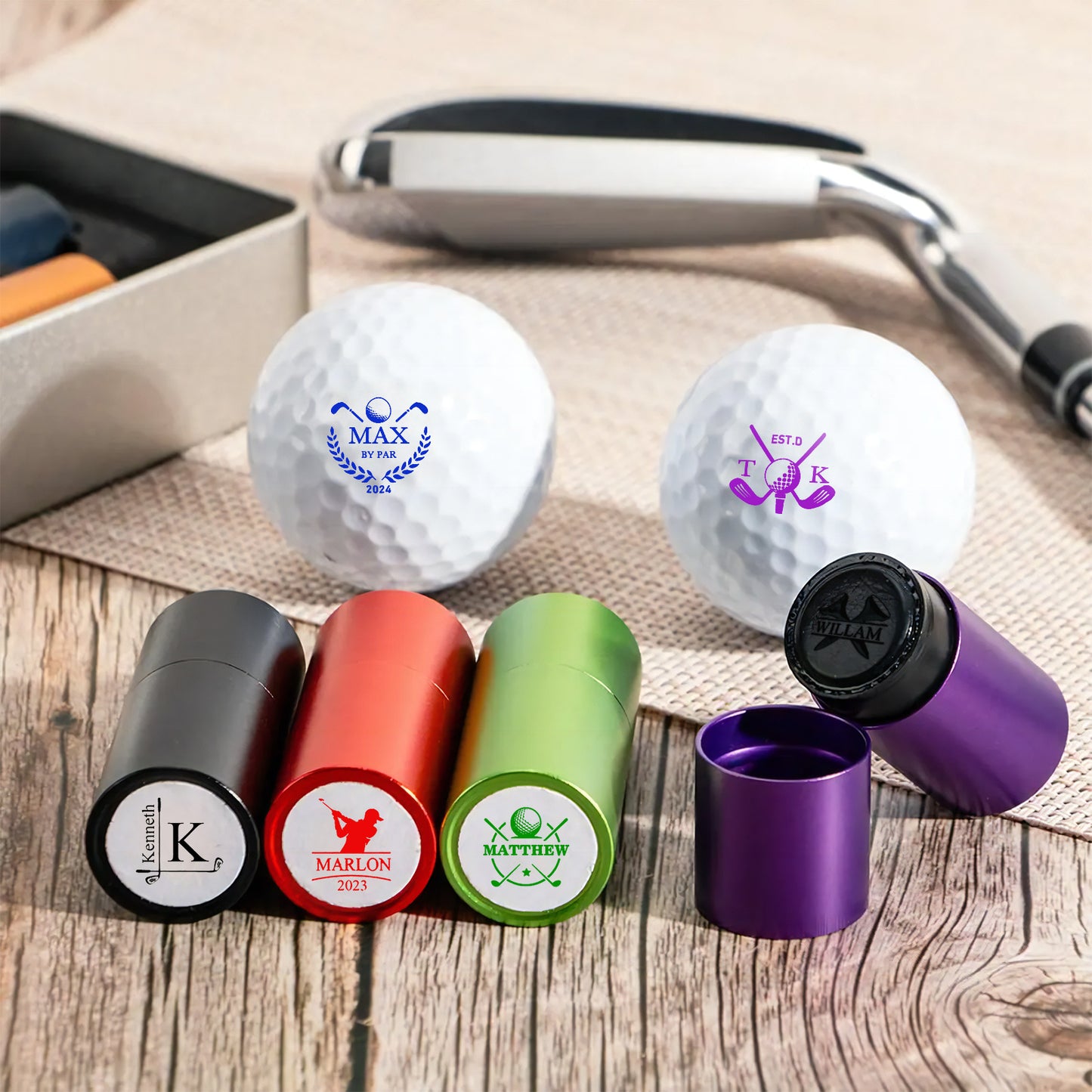Make It Your Hole in One - Monogrammed Initial Name - Personalized Golf Ball Stamp