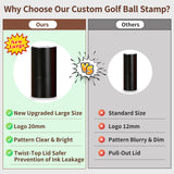 Personalized Large Golf Ball Stamp – 20 mm Logo with Metal Storage Case
