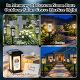 Personalized Solar Lights for Cemetery Solar Pathway Lights with Photo & Name Garden Memorial Outdoor Grave Light for Outdoor Garden Balcony Yard Memorial Remembrance Gifts for Loved Ones