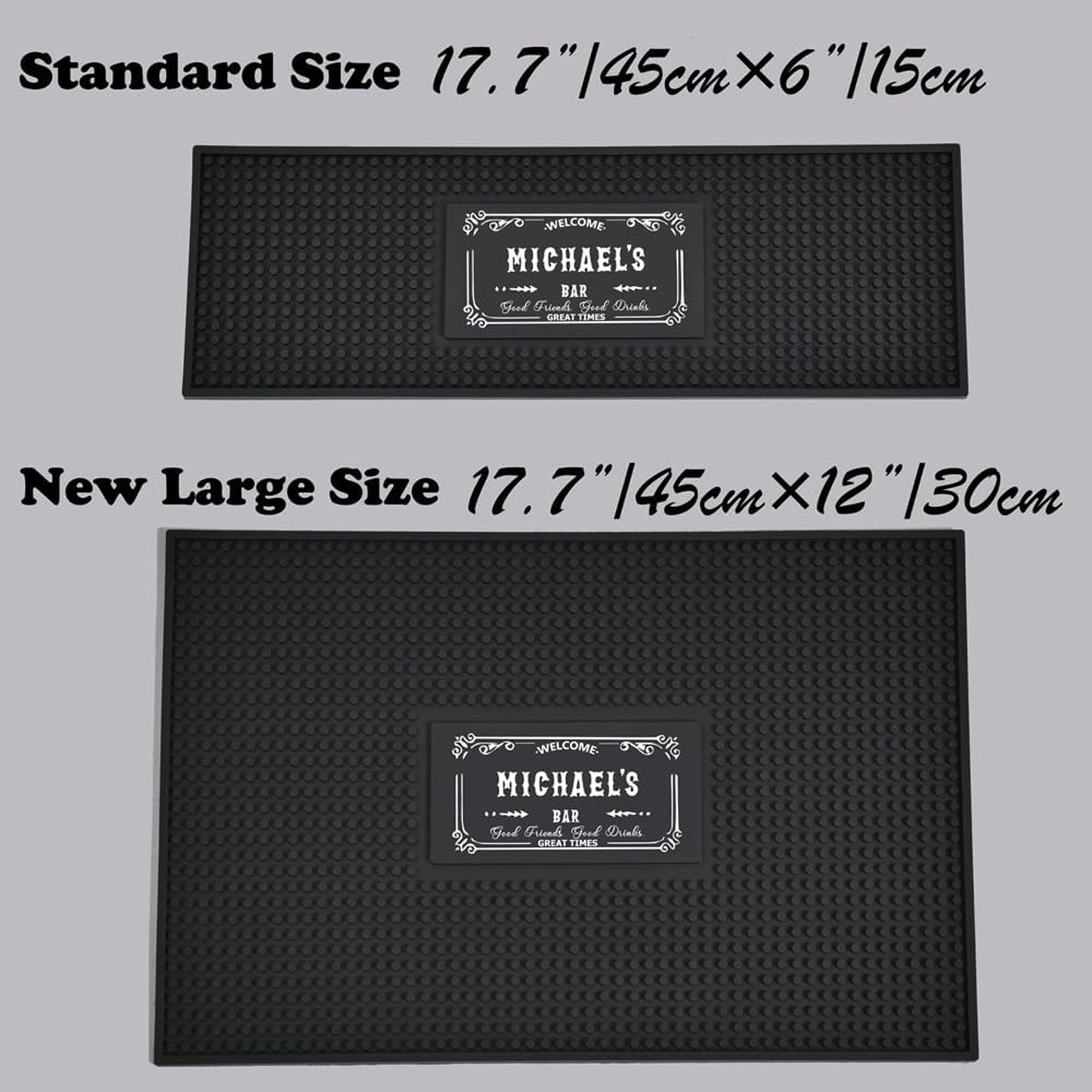 Personalised Bar Mat Non-slip PVC Rubber