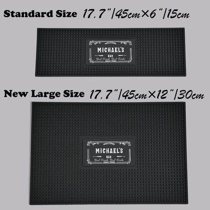 Personalised Bar Mat Non-slip PVC Rubber
