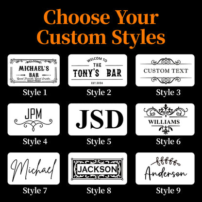 Personalised Bar Mat Non-slip PVC Rubber