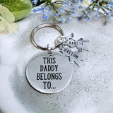 Daddy Keyring Fathers day gift This Daddy Belongs to Family Tree Gift World's Greatest Dad Grandad Keychain Papa Gift New Grandparent