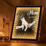 Personalized LED Picture Frame Custom Photo Lamp Mothers Day Gift Family Keepsake Photo Infinity Mirror Light Box Parents Gift