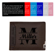 Personalized Mens Wallet Customized Monogram Wallet for Men Custom PU Leather Wallet Gifts for Dad Husband Boyfriend Son Gifts for Husband Father's Day Gifts Personalized Gifts for Men