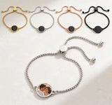 Personalized Heat Activated Hidden Photo Adjustable Bracelets for Women Men
