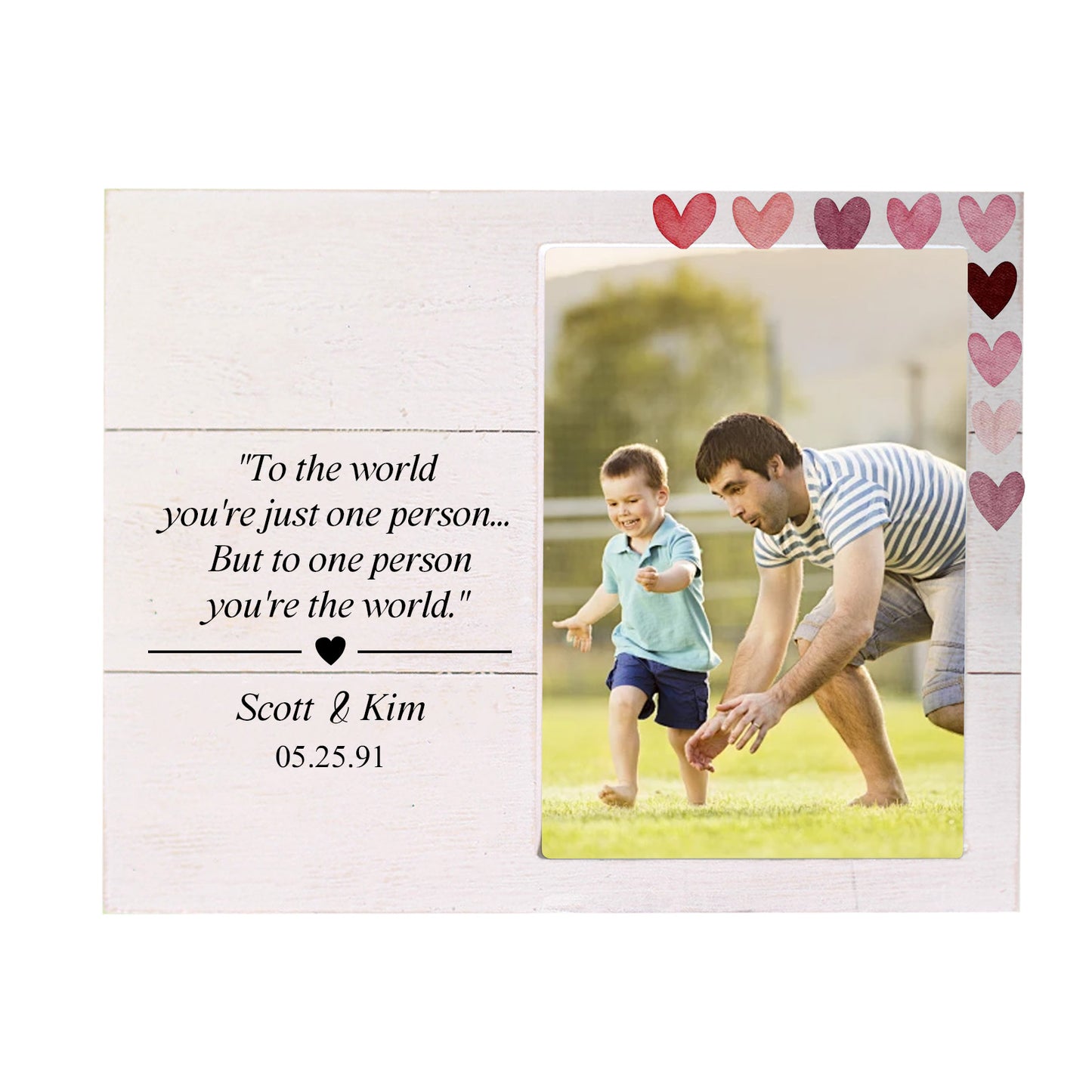 Personalized Wooden Picture Frame for Mother, Father, Baby, Friend, and Family Pet
