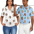 Polo de golf personalizado | Cara personalizada en la camisa | Polo de secado rápido con estampado divertido | Ropa de golf unisex | Regalos para entusiastas del golf | Golfista | Papá | Abuelo Marido Novio Familia Amigos