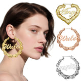 Personalized Bamboo Earrings for Women , Jewelry Gift for Women