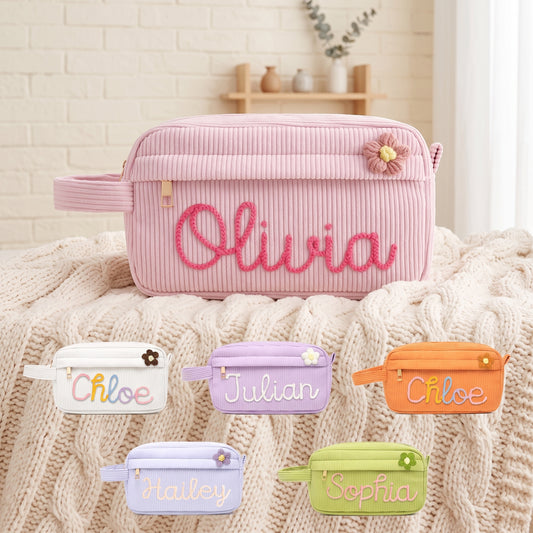 Personalized Large Pencil Case Pouch Custom Pencil Bag With Name Pink Pencil Case for Girls Extra Large Pencil Bag with Zipper For Teen Girls Boys Birthday Back to School Christmas