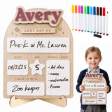 Personalized First and Last Day of School Board Custom Name Back to School Board Children Photo Prop for Preschool Kindergarten 1st Grade Wooden Milestone Keepsake Gift for Kids Girls Boys
