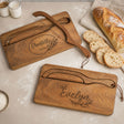 Personalized Bread Knife and Board Set Custom Name Wooden Bread Slicer with Magnetic Storage Rustic Farmhouse Kitchen Decor Sourdough Baking Essential Gifts Mom Wife Family Baking Lovers