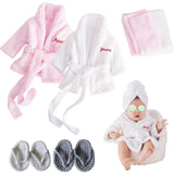 Personalized Baby Robe with Embroidery Name Custom Baby Bath Robe for Girls and Boys with Washcloth or Slippers Gift for Baby Showers Newborn Baby Gifts Birthday Gifts Baby Essentials(0-12 M)
