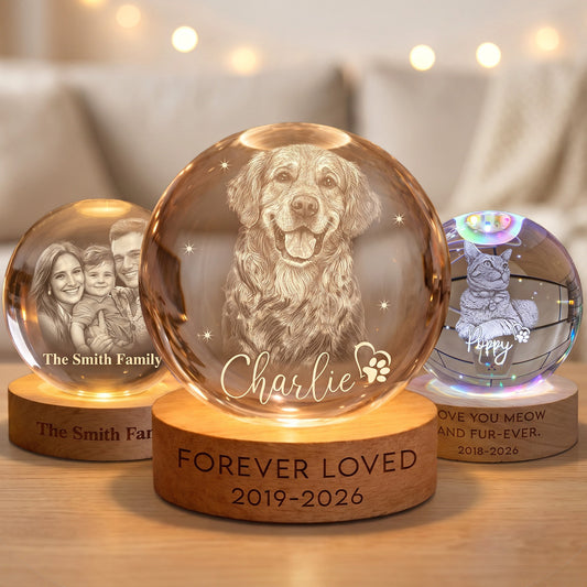 Personalized Night Light 3D Photo Crystal Ball