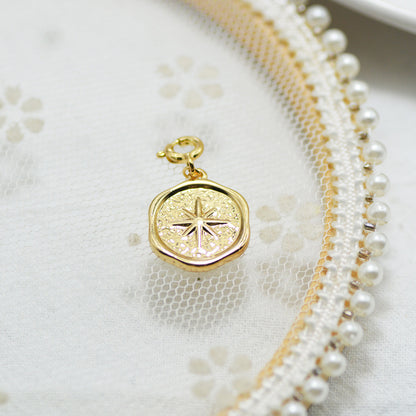 Personalized Gold Charm Necklace, Handmade Necklaces, DIY Ruby Charm Necklace