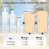 Personalized Beach Towels with Name and Birth Flower Cartoon Women Oversized Beach Towel Travel Beach Towel for Women for Swimming Pool Camping Beach Gifts for Sisters Friends Besties Adult Gift-XMJ