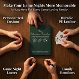 Personalized Game Night Score Book Custom Couple or Family Name Board Game Lover Gifts Leather Journal Funny Wedding Gift for Mr & Mrs 160 Pages Birthday Anniversary Engagement Xmas Gifts