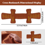 Personalized Magnetic Christian Bookmarks Custom PU Leather Bookmark with Name & Bible Verses Catholic Cross Book Marks Religious Gifts for Women Students Teachers Father Book Lovers