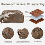 Personalized Thickened Vegan Leather Toiletry Bag