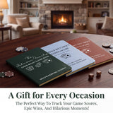 Personalized Game Night Score Book Custom Couple or Family Name Board Game Lover Gifts Leather Journal Funny Wedding Gift for Mr & Mrs 160 Pages Birthday Anniversary Engagement Xmas Gifts