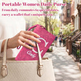 Personalized Wristlet Wallet for Women Custom Pearl Initial Birth Flower and Name PU Leather Wallet with Coin Pocket Id Window & Grip Hand Strap Mother's Day Birthday Gift for Mom Friends