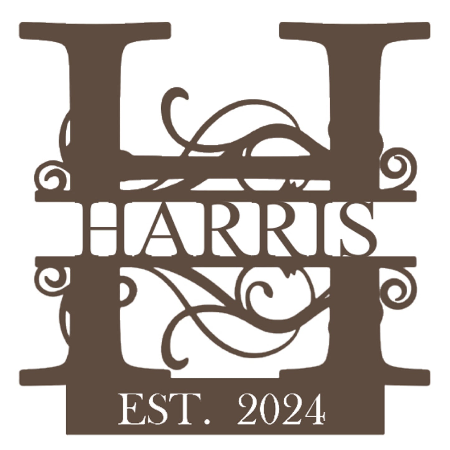 Custom Metal Name Sign | Metal Wall Art | Last Name Sign