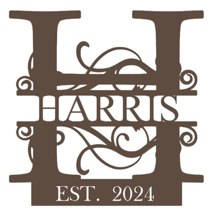 Custom Metal Name Sign | Metal Wall Art | Last Name Sign