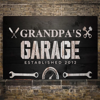 Custom Garage Sign, Personalized Workshop Sign