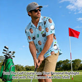Polo de golf personalizado | Cara personalizada en la camisa | Polo de secado rápido con estampado divertido | Ropa de golf unisex | Regalos para entusiastas del golf | Golfista | Papá | Abuelo Marido Novio Familia Amigos