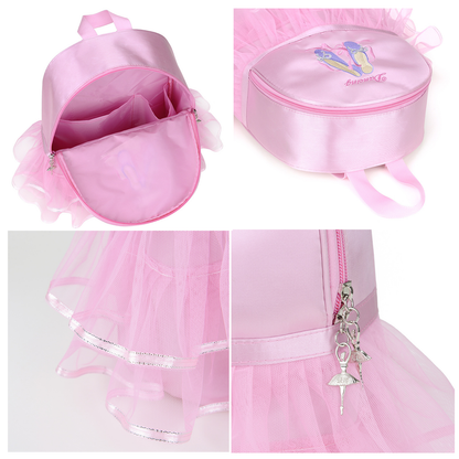 Personalized Kids Dance Ballet Bag Large Capacity Fashion Tote with Keychain Bag