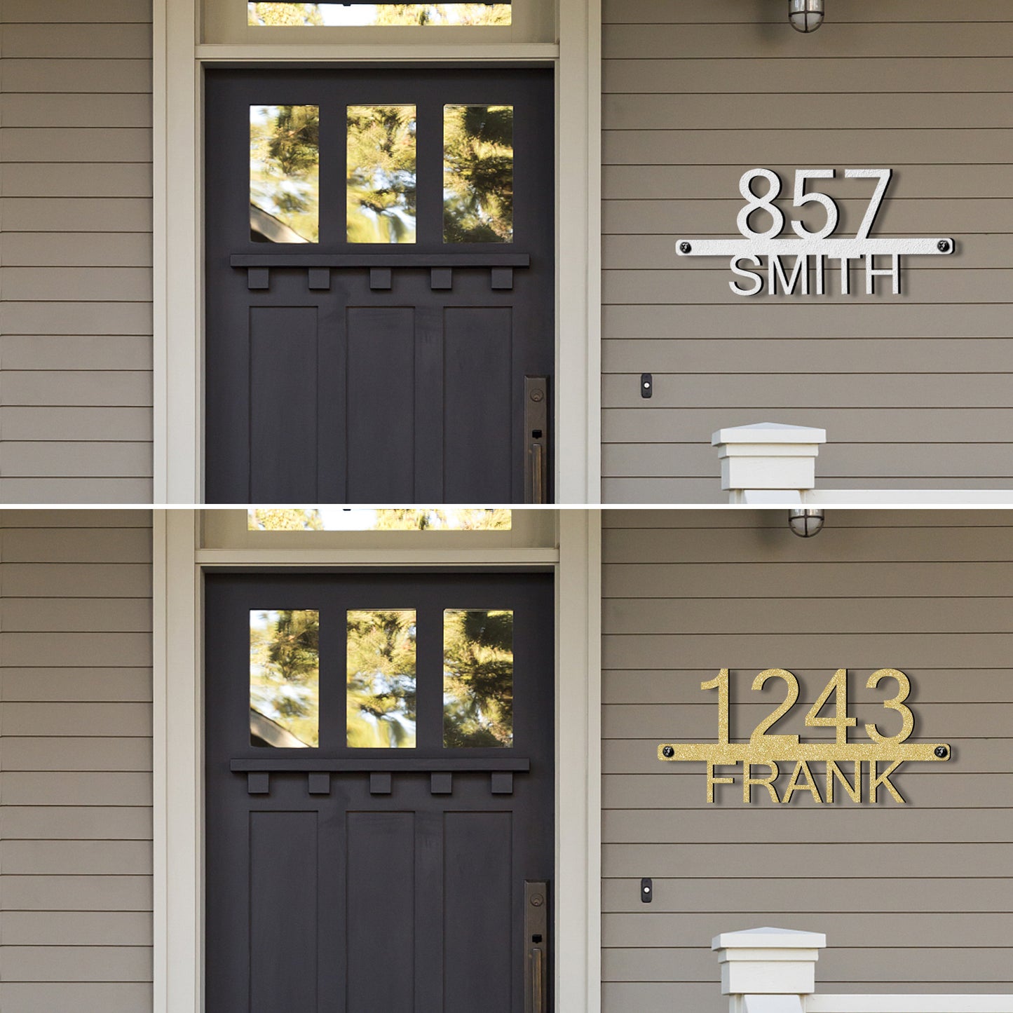 Personalized Metal House Numbers, Custom Address Sign for Outside