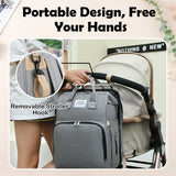 Personalized 3 in 1 Diaper Bag Backpack with Changing Station Multifunctional Large Baby Diaper Bags for Boys & Girls Portable Custom Lightweight Changing Bag Newborn Baby Essential Gifts
