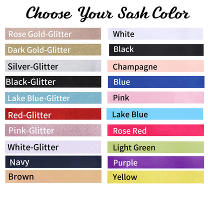 Personalized Sashes, Custom Text Satin Sash