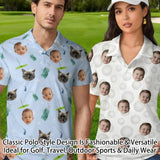 Polo de golf personalizado | Cara personalizada en la camisa | Polo de secado rápido con estampado divertido | Ropa de golf unisex | Regalos para entusiastas del golf | Golfista | Papá | Abuelo Marido Novio Familia Amigos