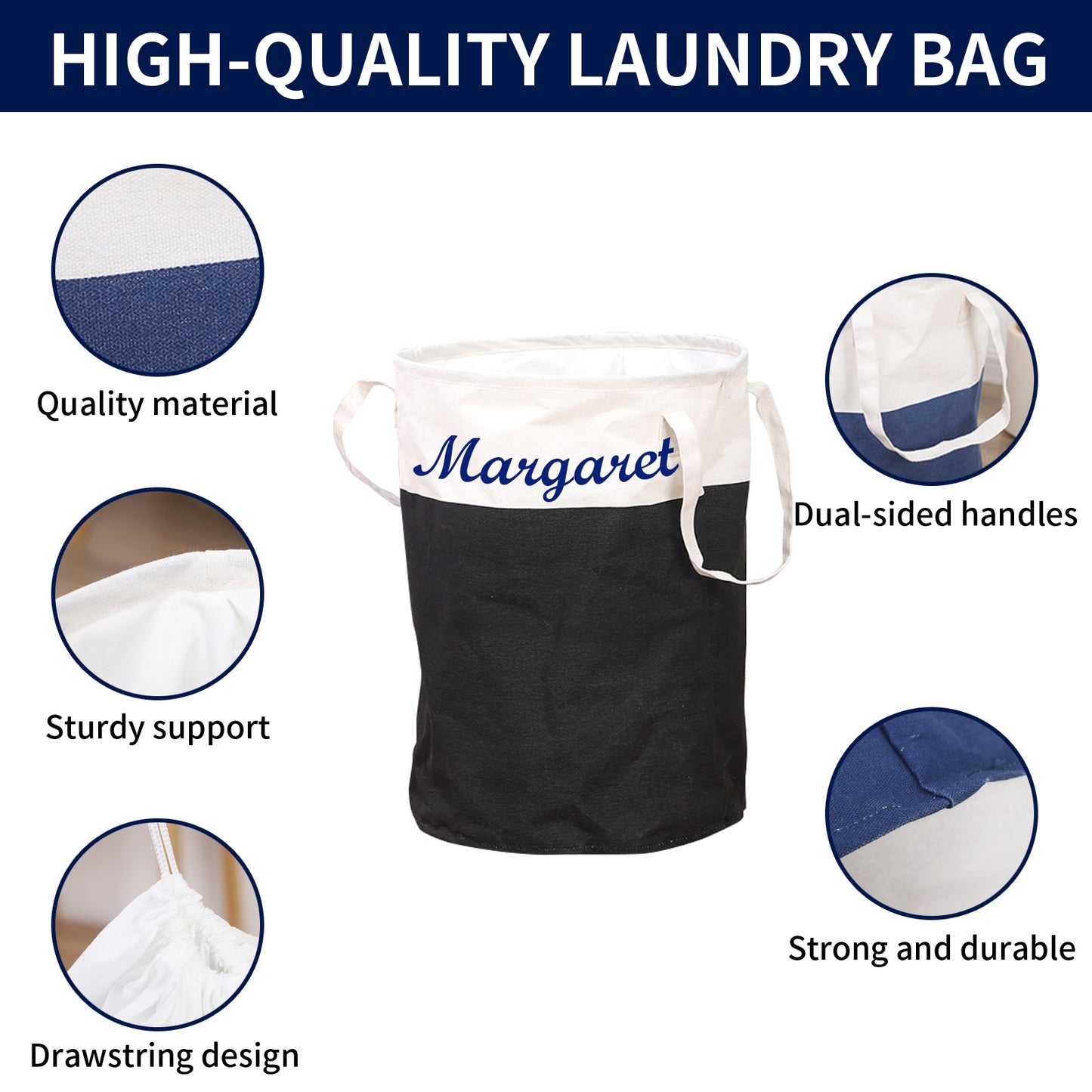 Personalized Laundry Bag, Monogrammed Laundry Bag, For College Students, Laundry Bag with Handles