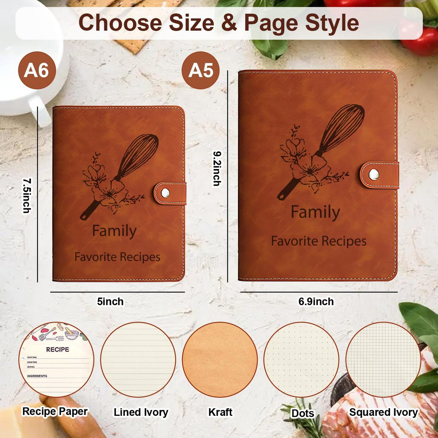 Personalized Recipe Book Handmade