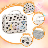 Personalized Insulated Lunch Bag Box for Girls Custom Lunch Bag with Name & Flower Portable Preppy Lunchbox Bag for Teens Girls Reusable lunchboxes for School Travel Picnic Birthday Gifts
