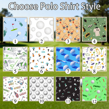 Personalized Golf Polo Shirt  Custom Face on Shirt  Funny Print Quick Dry Polo Shirt  Unisex Golf Outfits  Gifts for Golf Enthusiasts  Golfer  Dad  Grandpa Husband Boyfriend Family Friends