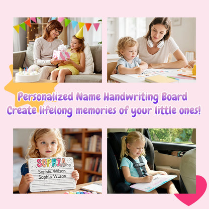 Personalized Name Practicing Board for Kids Custom Name Tracing Whiteboard with Dry-Erase Pen Back-to-School Gift for 3 4 5 Years Old Preschoolers Toddler Name Learning Handwriting Practice