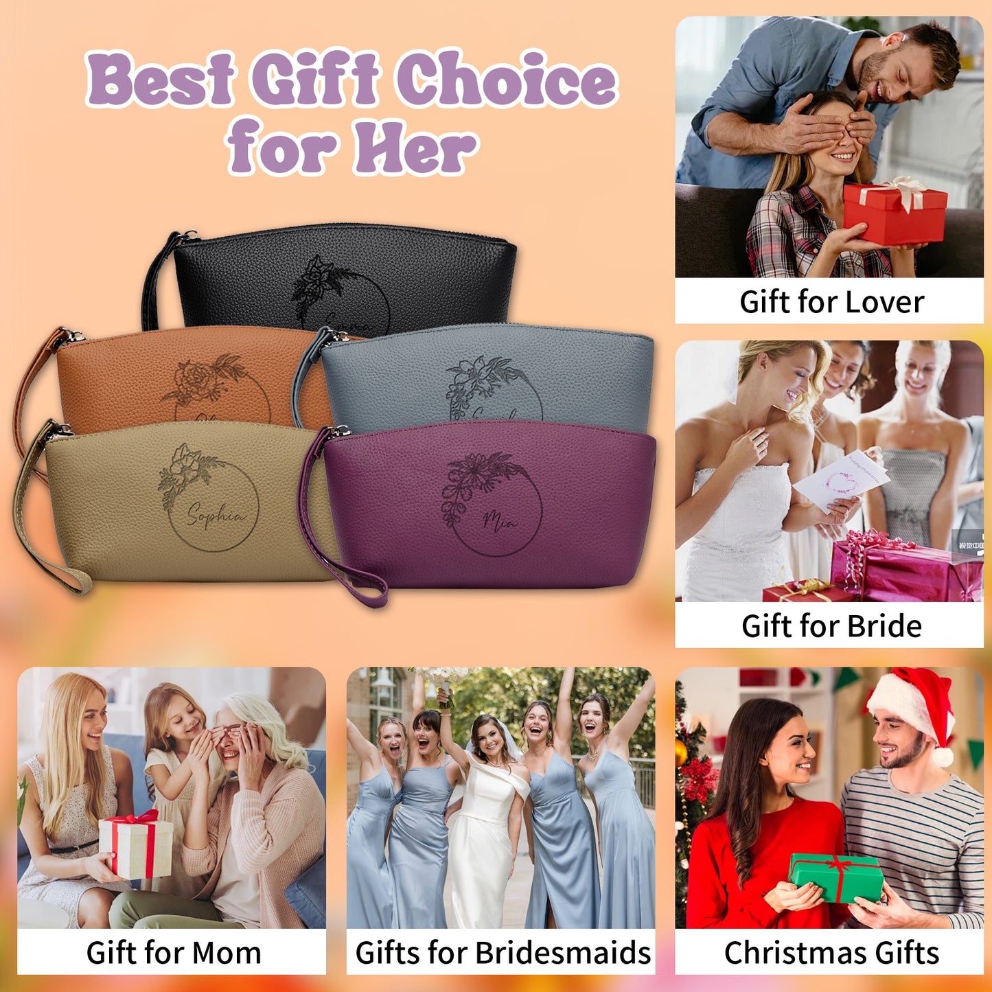 Personalized Cosmetic Bag for Women