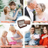 Personalized Wooden Jewelry Box Custom Women's Jewelry Box Gift Custom Travel Box Bridesmaid Jewelry Box With Velvet Jewelry Storage Box, Creative Gift for Mom Wife Bride Bridesmaid Girlfriend
