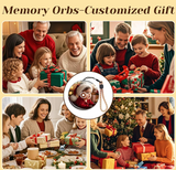 Memory Sphere Lamp Crystal Ball Video Player 2.8" Memory Orbs Ornament 4GB Uploadable Videos & Photos Personalized Unique Desk Night for Couples Friends Birthday Christmas (White Memory Orb WIFI)