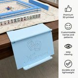 Custom Mahjong Card Holder for Table with Your Name - 3D Printed and Foldable