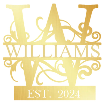 Custom Metal Name Sign | Metal Wall Art | Last Name Sign